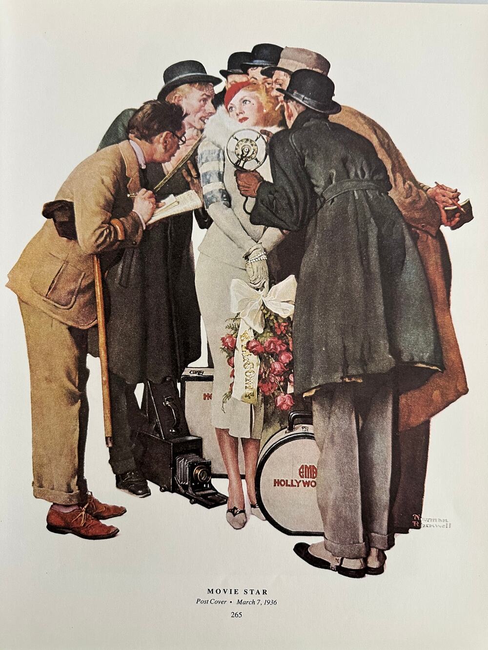 Movie, Star, Paparazzi, Springtime, Scarecrow Norman Rockwell, Print, Book Page,